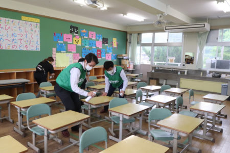 2021年6月（高知県土佐市） 高石小学校　光触媒コーティング実施