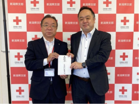 マルハン従業員募金 日本赤十字社新潟支部