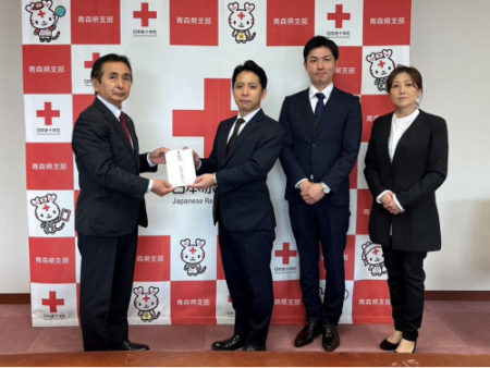 マルハン従業員募金 日本赤十字社青森支部