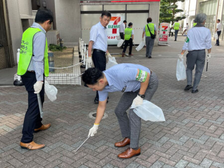 回胴遊商業中国・四国支部 JR岡山駅周辺 清掃活動_2