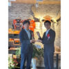 権田社長（左）、伊藤市長（右）